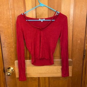 Long sleeve red top